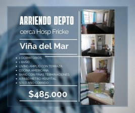 Departamento en Arriendo en Metro Hospita Viña del Mar, Valparaiso