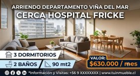 Departamento en Arriendo en Hospital Fricke Viña del Mar, Valparaiso