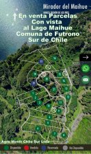 Vendo 21 parcelas con vista al Lago Maihue, comuna de Futrono, Región de los Ríos, sur de Chile.
