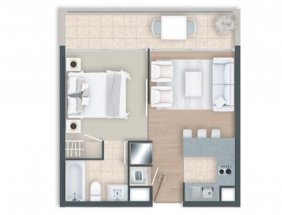 Departamento en Venta en  San Miguel, Santiago