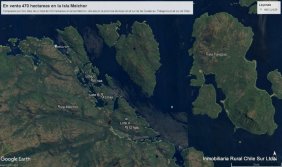 Islas por 470 hectareas en la Isla Melchor, en venta sector las Guaitecas, en el sur de Chile.