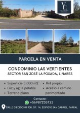 PARCELA DE 5.000 M2, EN SECTOR SAN JOSÉ LA POSADA (CONDOMINIO LAS VERTIENTES), LINARES.